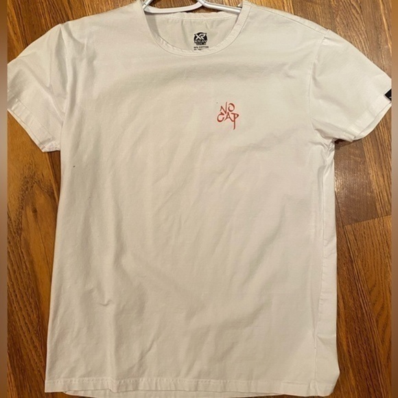 No Cap Graphic T-shirt Mens Medium White Red Xray - Picture 3 of 6